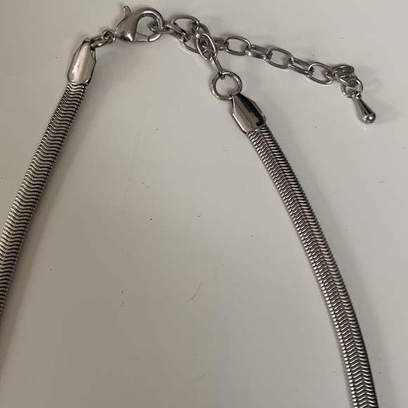 Statement  necklace with crystal.Heavy . - Picture 3 of 5